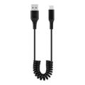 Volkano Helix Series 60W Type-C to Type-A Coiled Cable 1m Black VK-20376-BK