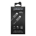 Volkano Weave Series 240W Type-C Male to Male Cable 2m Black VK-30239-BK