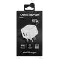 Volkano Current Plus Series 4.2A Dual USB 3-pin Wall Charger White VK-8014-WT