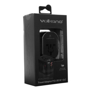 Volkano Worldwide Series 20W QC Travel Adapter VK-8018-BK(V2)