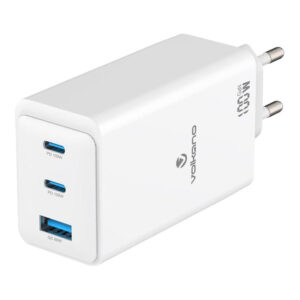 Volkano WattPro Series Triple Port 100W GanN Wall Charger White VK-8068-WT