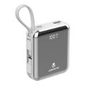 Volkano Solace Series 10000mAh Powerbank White Silver VK-9039-WT/SL
