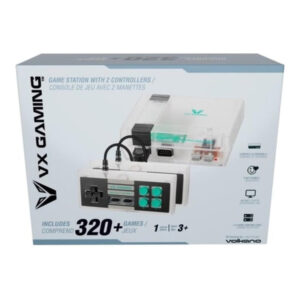 Volkano VX Gaming Classic 2.0 Series Game Station with 2 Controllers Clear VX-160-CL