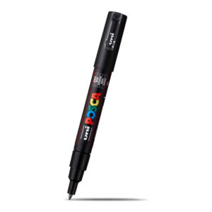 POSCA PC-1M Bullet Tip Fine 0.7mm Extra Water Based Paint Marker - Black 6-pack WBM-PC1M-BLK