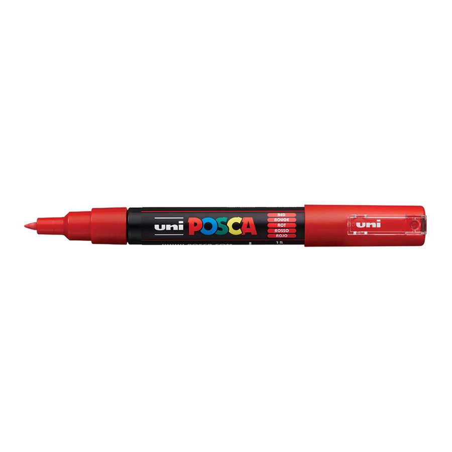 POSCA PC-1M Bullet Tip Fine 0.7mm Extra Water Based Paint Marker - Red 6-pack WBM-PC1M-RED