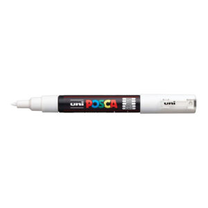 POSCA PC-1M Bullet Tip Fine 0.7mm Extra Water Based Paint Marker - White 6-pack WBM-PC1M-WHT