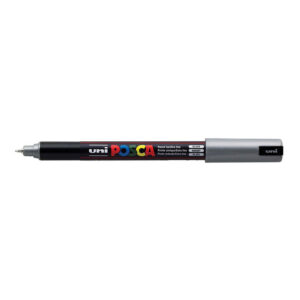 POSCA PC-1MR Metal Tip Fine 0.7mm Ultra Water Based Paint Marker - Silver 6-pack WBM-PC1MR-SLV