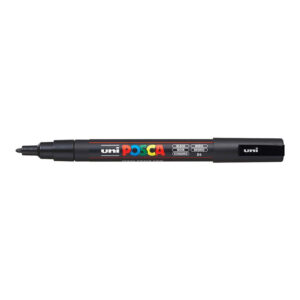 POSCA PC-3M Bullet Tip 0.9-1.3mm Water Based Paint Marker - Black 6-pack WBM-PC3M-BLK