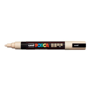 POSCA PC-5M Bullet Tip 1.8-2.5mm Medium Water Based Paint Marker - Beige 6-pack WBM-PC5M-BGE