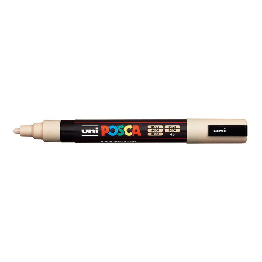 POSCA PC-5M Bullet Tip 1.8-2.5mm Medium Water Based Paint Marker - Beige 6-pack WBM-PC5M-BGE