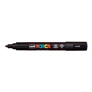 POSCA PC-5M Bullet Tip 1.8-2.5mm Medium Water Based Paint Marker - Black 6-pack WBM-PC5M-BLK