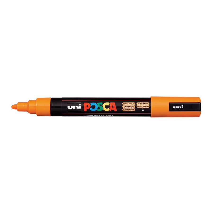 POSCA PC-5M Bullet Tip 1.8-2.5mm Medium Water Based Paint Marker - Bright Yellow 6-pack WBM-PC5M-BYEL