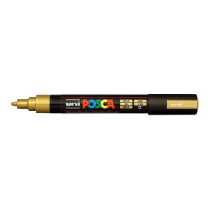 POSCA PC-5M Bullet Tip 1.8-2.5mm Medium Water Based Paint Marker - Gold 6-pack WBM-PC5M-GLD