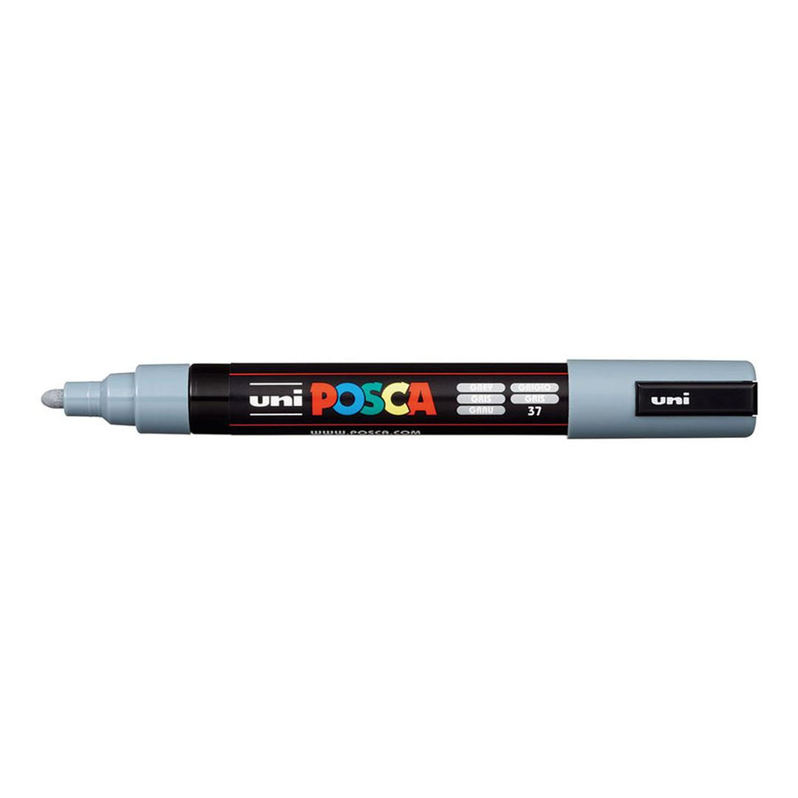 POSCA PC-5M Bullet Tip 1.8-2.5mm Medium Water Based Paint Marker - Grey 6-pack WBM-PC5M-GRY