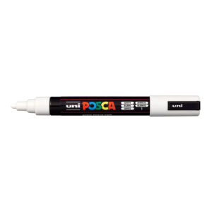 POSCA PC-5M Bullet Tip 1.8-2.5mm Medium Water Based Paint Marker - White 6-pack WBM-PC5M-WHT