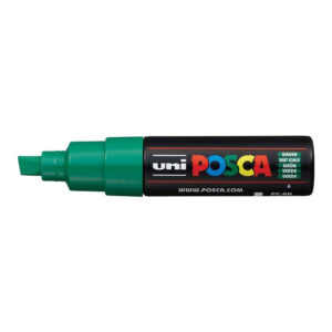 POSCA PC-8K Broad Chisel Tip 8.0mm Water Based Paint Marker - Green 6-pack WBM-PC8K-GRN