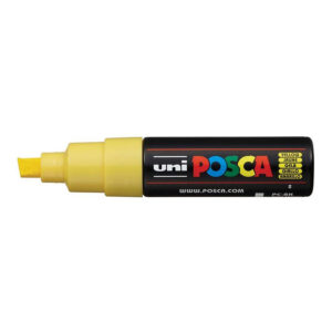 POSCA PC-8K Broad Chisel Tip 8.0mm Water Based Paint Marker - Yellow 6-pack WBM-PC8K-YEL