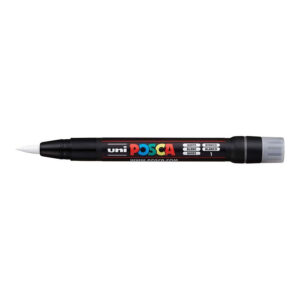 POSCA PCF-350 Brush Tip Water Based Marker - White 5-pack WBM-PCF350-WHT