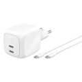 Belkin 67W 2-Port USB-C Wall Charger White WCH020KQ2MWH-B6