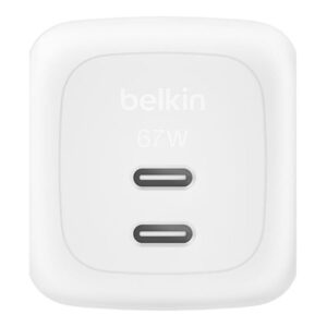 Belkin BoostCharge Pro 67W Dual Type-C GaN Charger White WCH020KQWH
