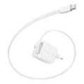 Belkin BoostCharge 45W Dual USB-C Wall Charger with Rectractable Cable - White WCH023KQWH