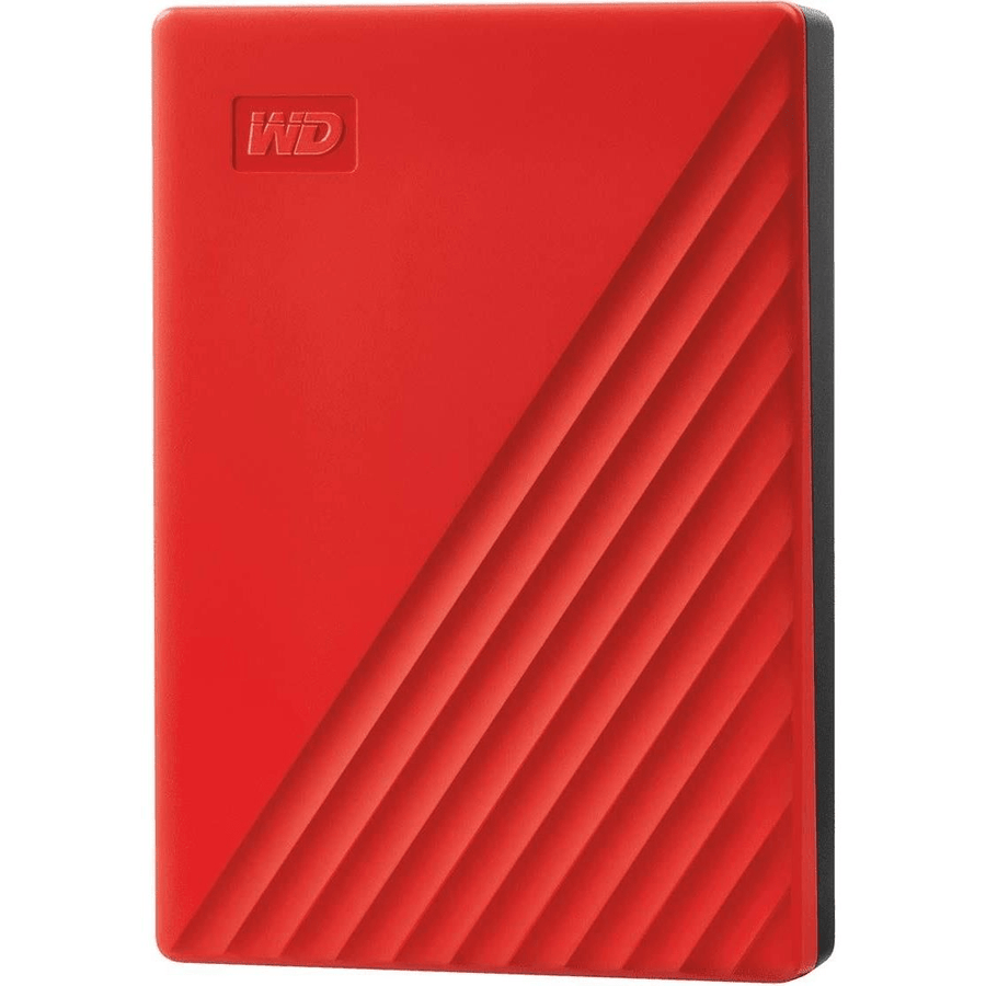 WD My Passport 4TB USB 3.2 External HDD Red WDBPKJ0040BRD