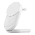 Belkin UltraCharge 25W 3-in-1 Qi2 Round Magnetic Charger White WIZ037KQWH