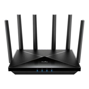 Cudy WR6500 Wireless Router - Dual-band 2.4GHz and 5GHz Gigabit Ethernet Black