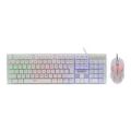 Alcatroz X-Craft XC 1000 Gaming USB Wired Keyboard and Mouse Combo White XC1000WHT