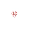 Geeko Innovate Hook On Ear Dynamic Stereo Earphones Red YESHSP-101-RED