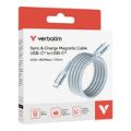 Verbatim USB-C to USB-C 60W Sync and Charge Magnetic Cable Blue 31852