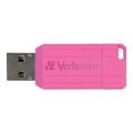 Verbatim 16GB USB Flash Drive Pinstripe Matte Pink 48017