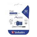 Verbatim 32GB Dual USB Flash Drive 49966