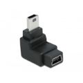 Delock USB-B Mini 5-pin Male to Female Adapter Black 65097