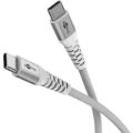 Goobay 1m USB-C Supersoft Textile Cable with Metal Plugs White 70193