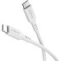 Goobay 1.5m USB-C to USB-C Silicone Charging Cable White 77743