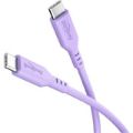 Goobay 1.5m USB-C to USB-C Silicone Charging Cable Purple 77745