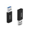Port Designs Cable Gender Changer USB-A to USB-C 2-pack Black 900154
