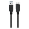 Goobay 1m USB-A 3.0 to Micro B SuperSpeed Cable Black 95169