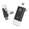 Adam Elements iKlips II 64GB Lightning Flash Drive Grey ADRAD64KL2GY-1