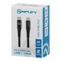 Amplify On The Fly 1M USB-C to USB-C Charging Cable AM-PDQ010-BK