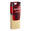 Apacer AH180 32GB USB 3.1 Type-C to Type-A OTG Pen Drive Gold Red AP32GAH180R-1