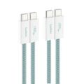 Belkin 1.5m USB-C to USB-C 60W Braided Charging Cable 2-pack Green BBD008HQ05GR2PK