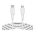 Belkin BoostCharge Pro 1m Braided USB-C to Lightning Cable - White CAA004BT1MWH