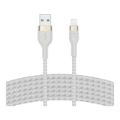 Belkin BoostCharge Pro Flex USB-A Cable with Lightning Connector White CAA010BT3MWH
