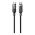 Unitek 1m PD 60W USB-C Charging Cable with LED Display Black CAB-USB2.0-CM-1M