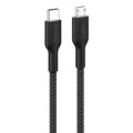 Belkin 1m BoostCharge Pro 15W USB-C to Micro-USB Braided Cable Black CAB026HQ1MBK