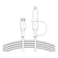 Belkin 1.5m BoostCharge Pro 2-in-1 60W USB-C to Lighting Connector Cable White CAC003HQ1.5MWH