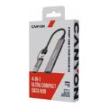 Canyon DS-02 4-in-1 Type-C Hub Grey CNS-TDS02G
