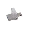 Kingston DataTraveler MicroDuo 3C 128GB USB 3.2 Gen 1 Type-A / Type-C Silver USB Flash Drive DTDUO3C/128GB